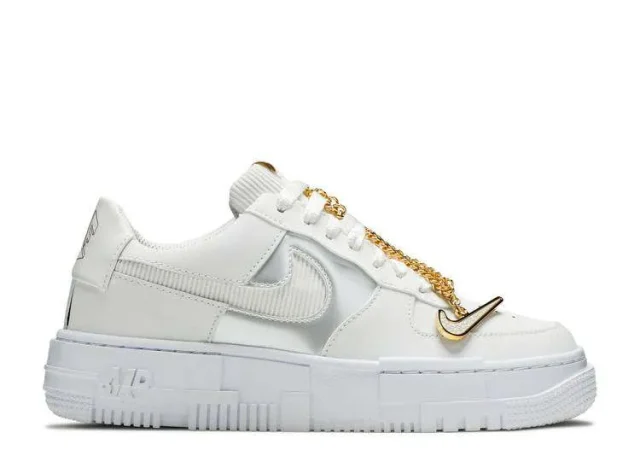 AIR FORCE 1 PIXEL 'GREY GOLD CHAIN'