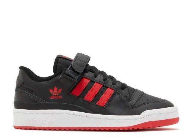 FORUM LOW 'BLACK VIVID RED'