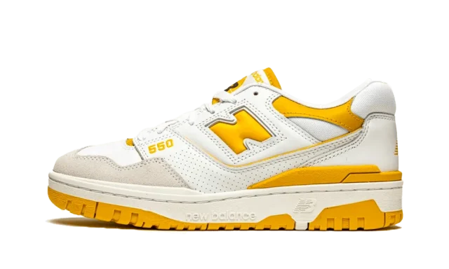 NB 550 Sea Salt Varsity Gold