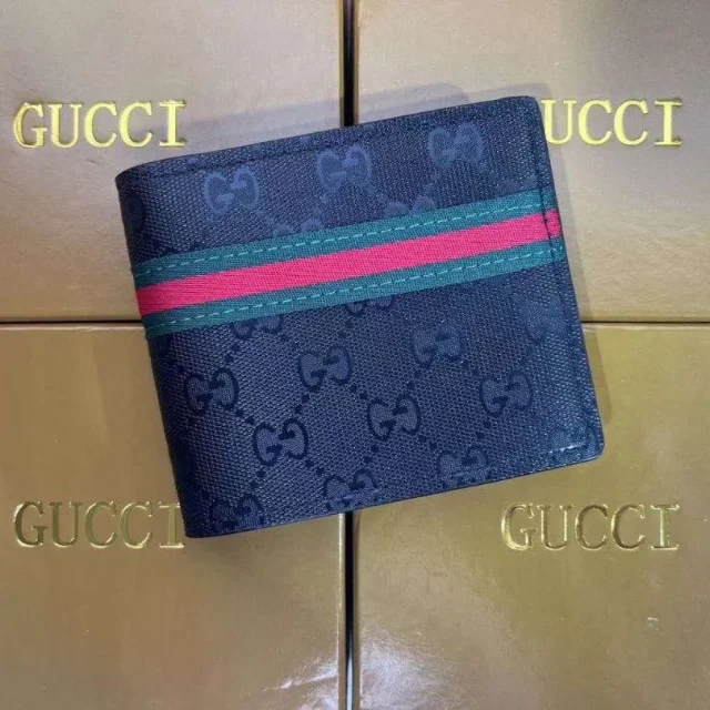 Wallet Gucci Monogram with Green-Red Web Stripe GC132