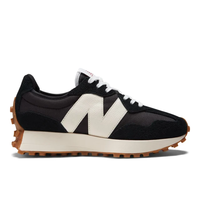 New Balance 327 'Negro con Blanco y Rojo Mineral'